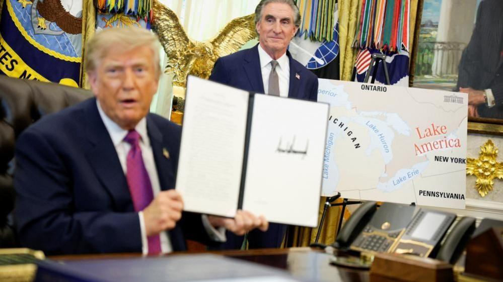 Trump Signs Order Renaming Lake Ontario to Lake America Amid Trade Tensions