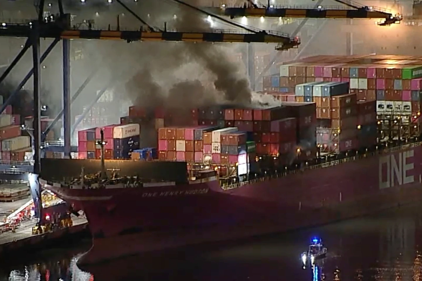 Container Ship Fire Forces Shelter-in-Place Order in Los Angeles