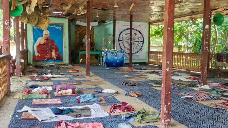Myanmar Military Air Strike Kills 14 at Monastery in Sagaing