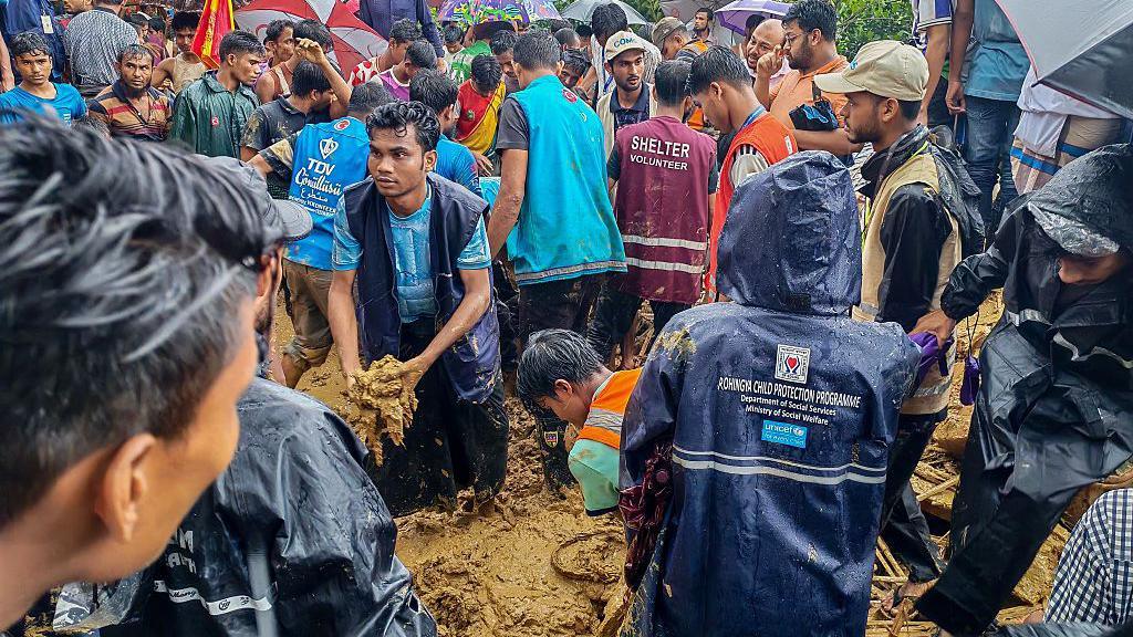 Eight Killed as Landslide Plunges Girls’ School in Bangladesh Refugee Camp
