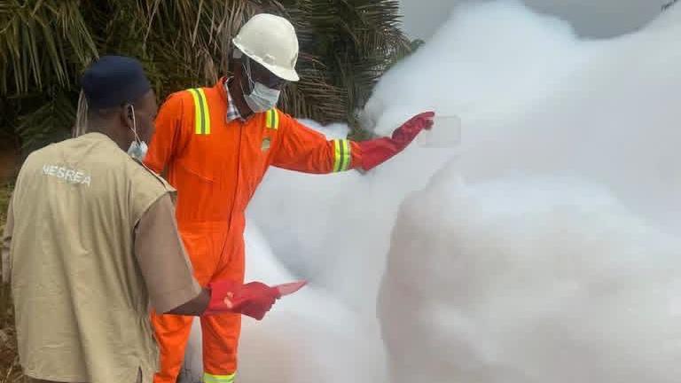 White Foam Spills Across Kaduna-Abuja Highway, Inspiring Millions to Stop and Snap Photos